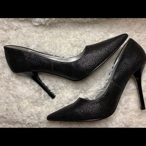 🔅 Black glitter heels